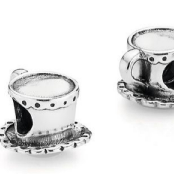 Authentic Pandora Tea Cup Charm 790361 ALE 925 Sterling Silver - Picture 2 of 6